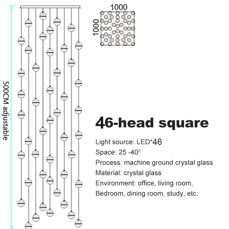 Lustre Lysdore — Cristal LED pour Escalier — vue 16