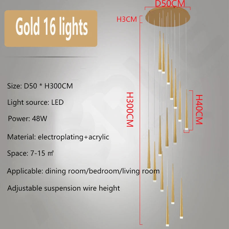 Suspension Elydore — LED pour Escalier — vue 13