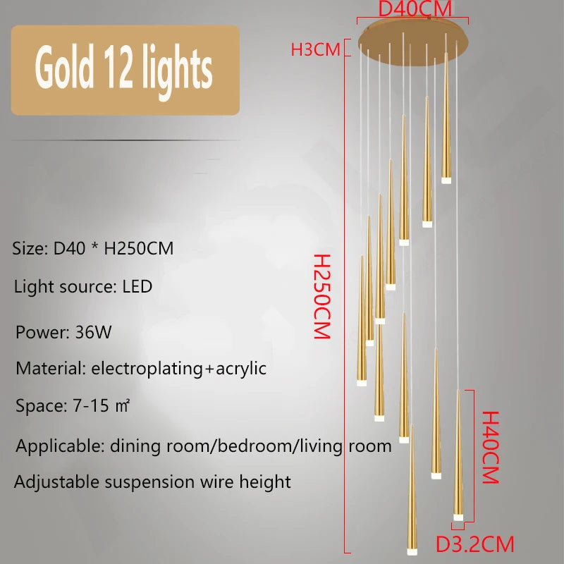 Suspension Elydore — LED pour Escalier — vue 10