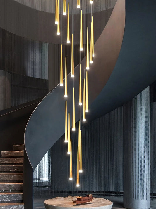 Suspension lustre LED de luxe pour salon et chambre