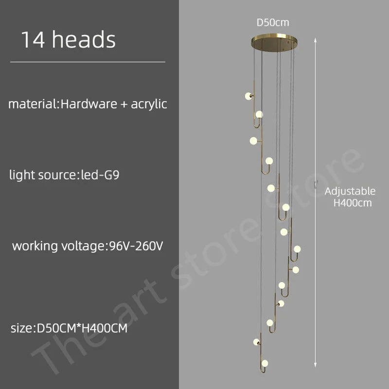 Suspension Ambroria — LED pour Escalier — vue 12