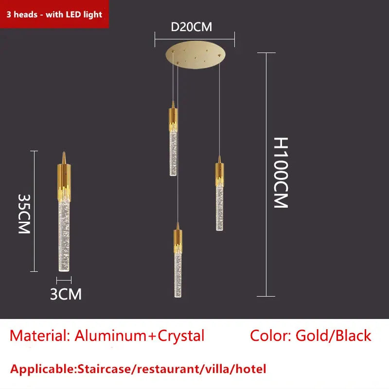 Lustre Elvoria — Cristal LED pour Escalier — vue 7