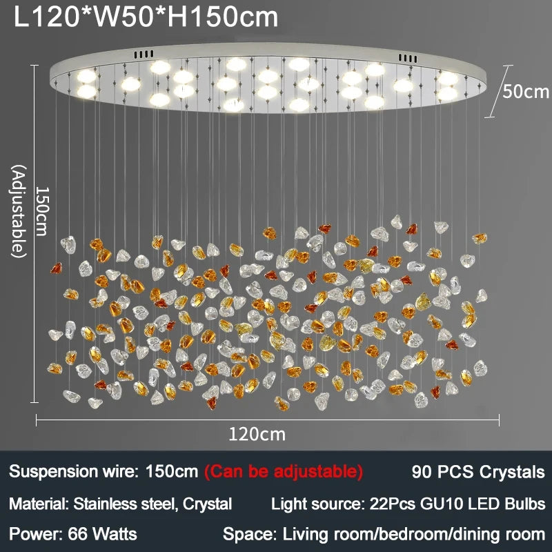 Lustre Lysiane — Cristal LED pour Salon — vue 7