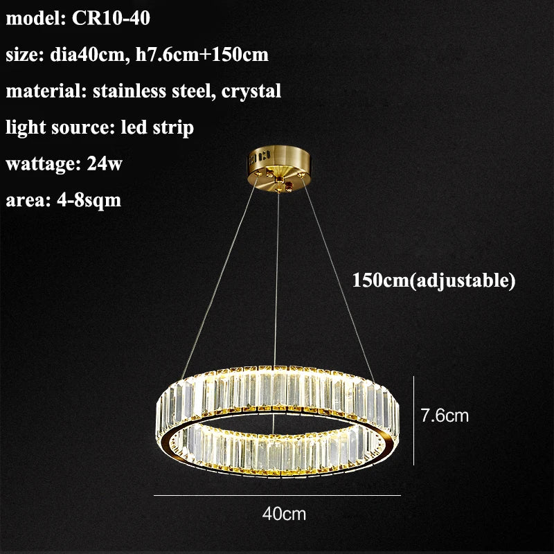 Lustre Althoria — Cristal LED pour Salle à Manger — vue 11