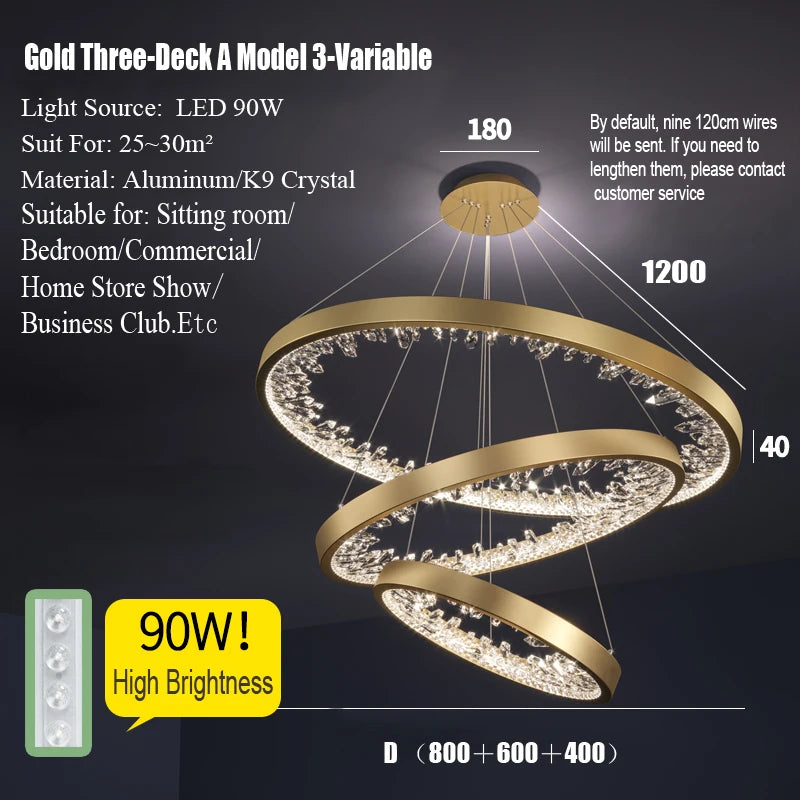 Lustre Noéloria — Cristal LED pour Escalier — vue 11