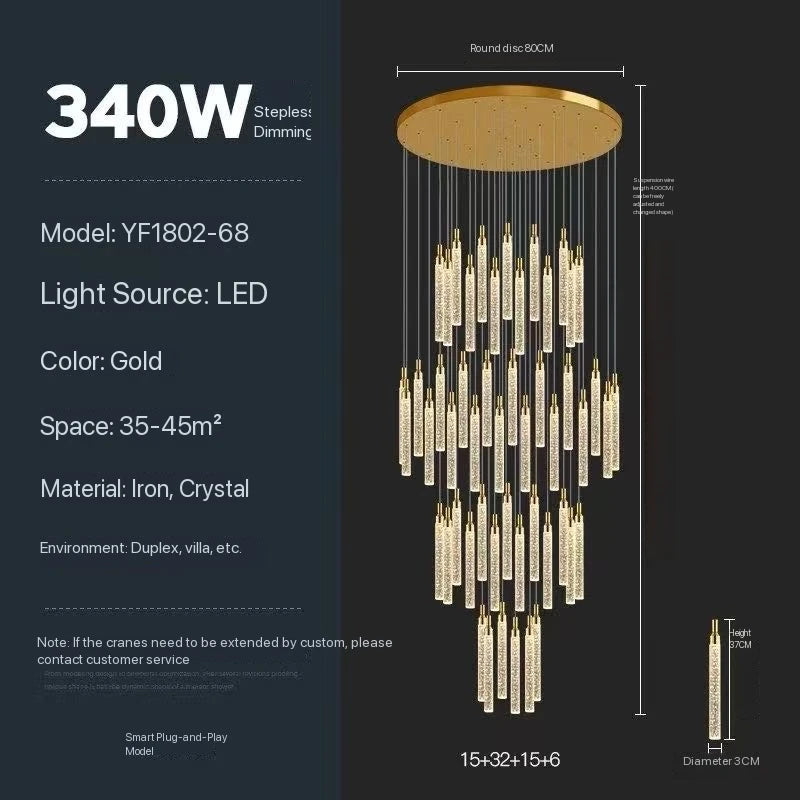 Lustre Valana — Cristal pour Escalier — vue 13
