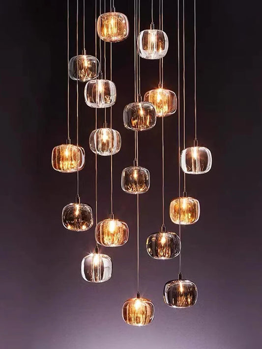 Lustre cristal nordique LED pour salon et grenier