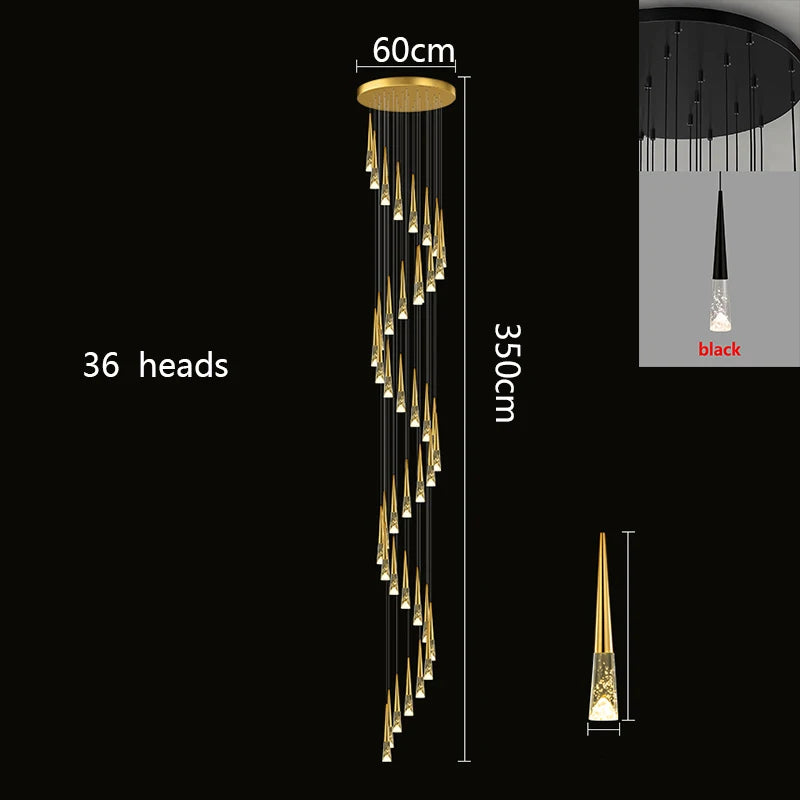 Lustre Althana — Cristal LED pour Escalier — vue 13