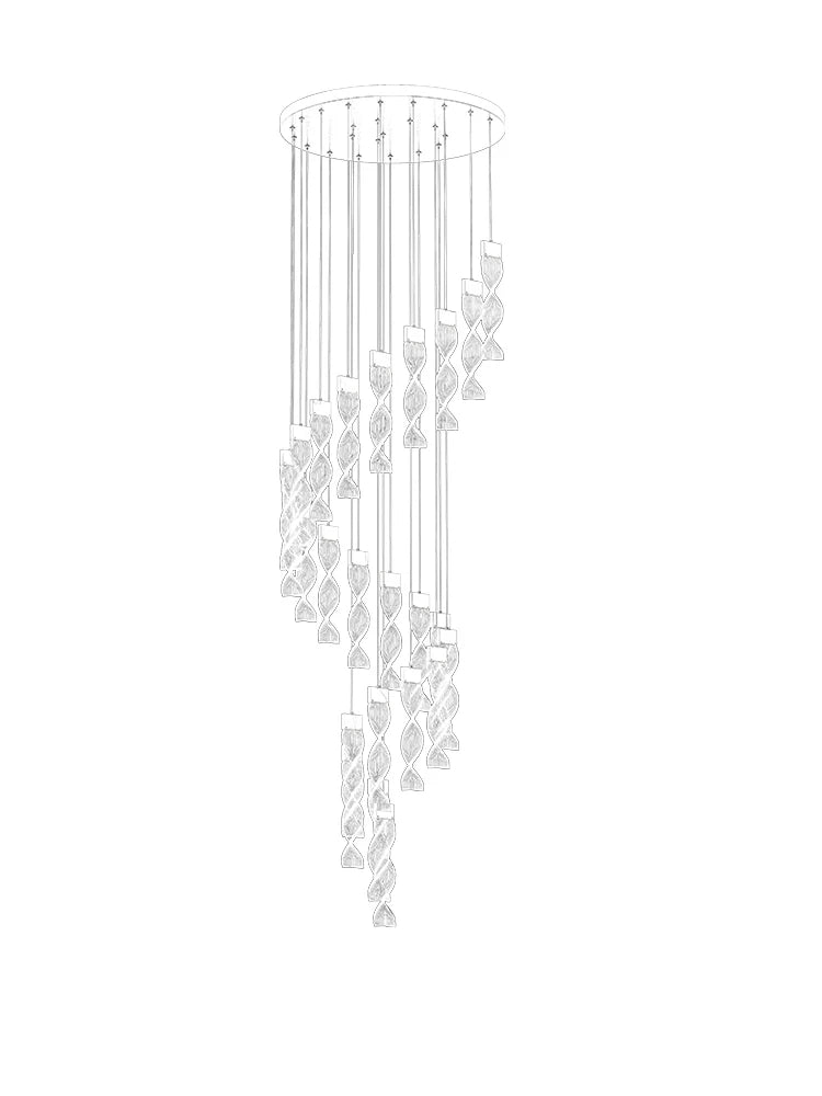 Lustre Astdore — Cristal LED pour Escalier — vue 5