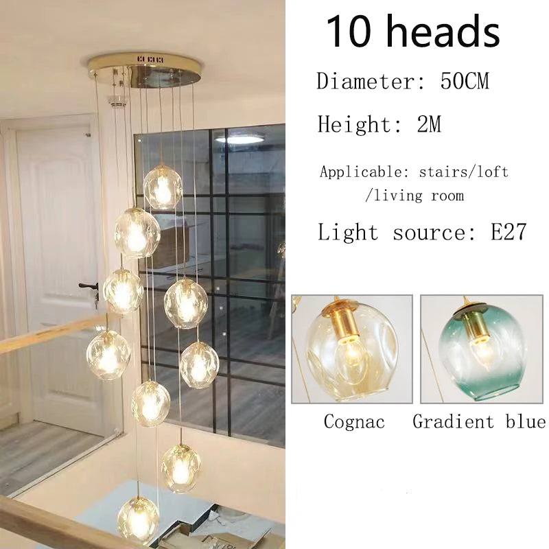 Lustre Cydore — Cristal LED pour Escalier — vue 7