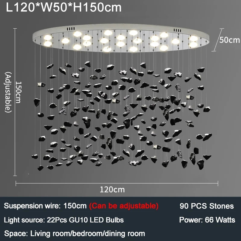 Lustre Lysiane — Cristal LED pour Salon — vue 14