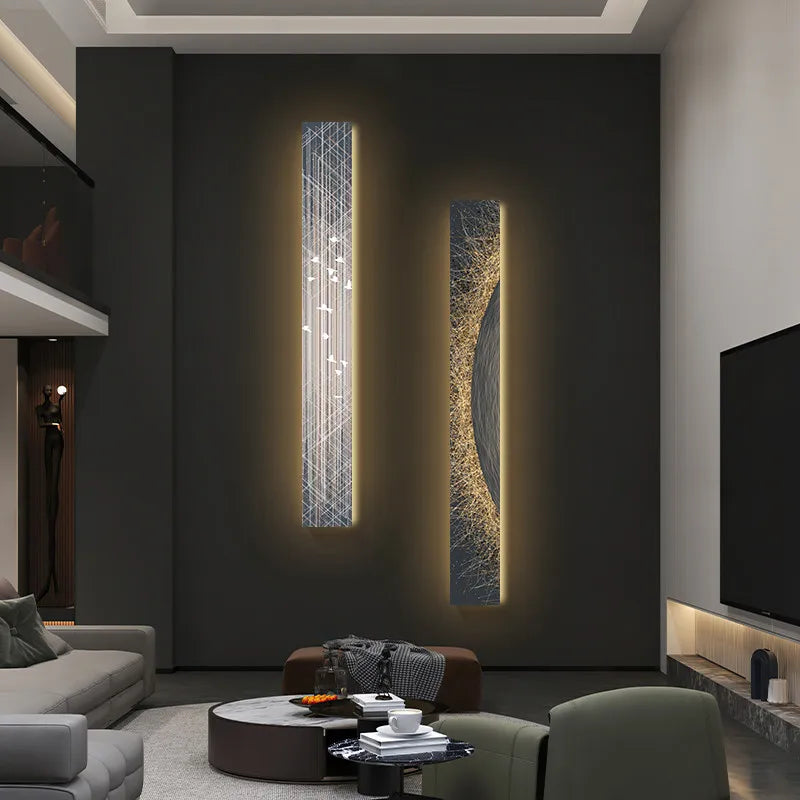 Applique murale LED barre art peinture pour salon