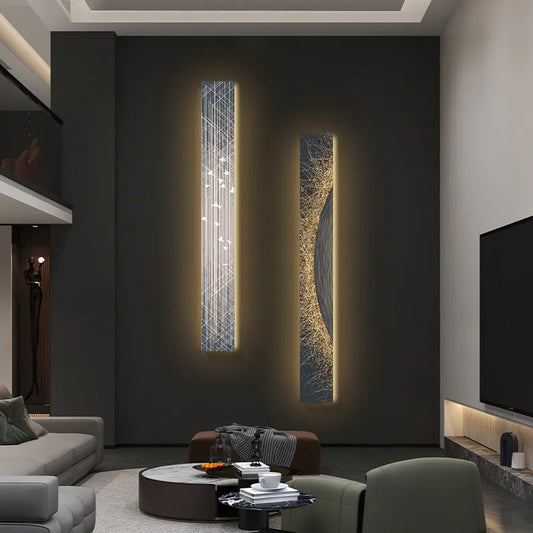 Applique murale LED barre art peinture pour salon