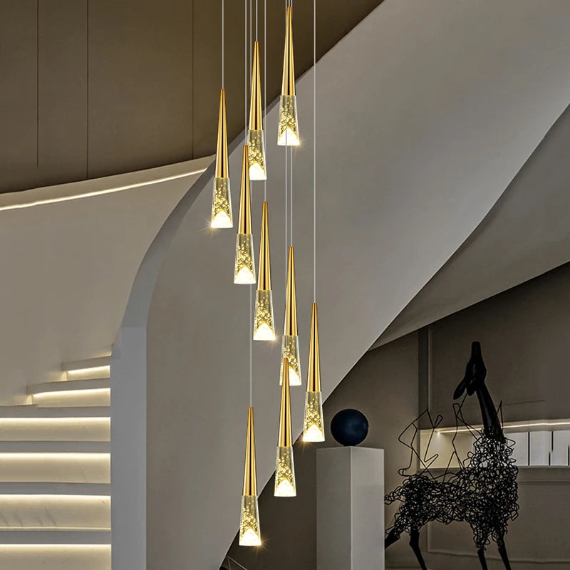 Lustre Althana — Cristal LED pour Escalier