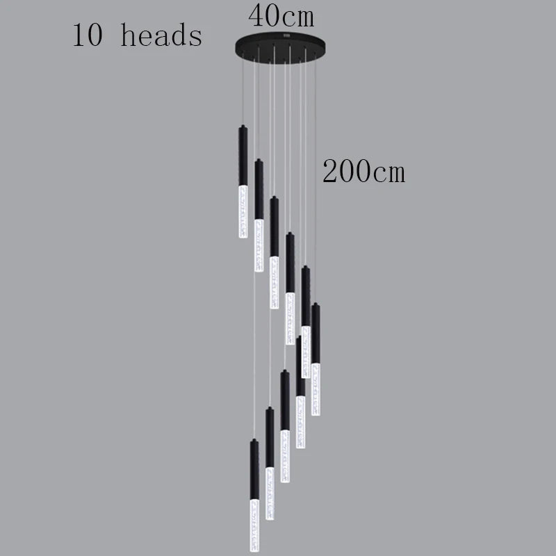 Lustre Élana — Cristal LED pour Escalier — vue 15