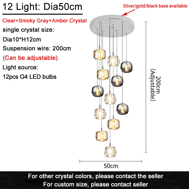 Lustre Cassdore — Cristal LED pour Salle à Manger — vue 18