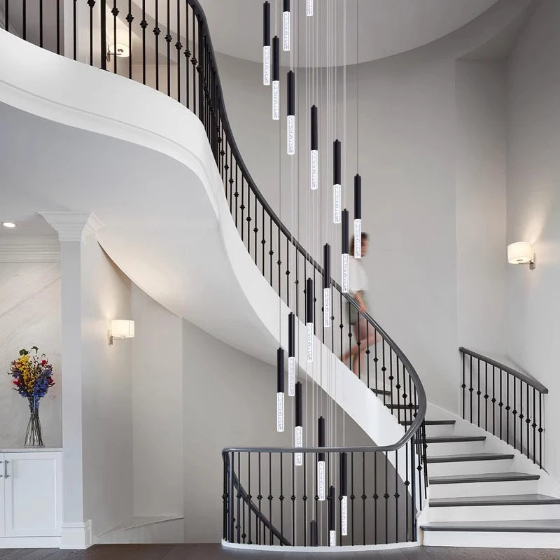 Lustre Élana — Cristal LED pour Escalier