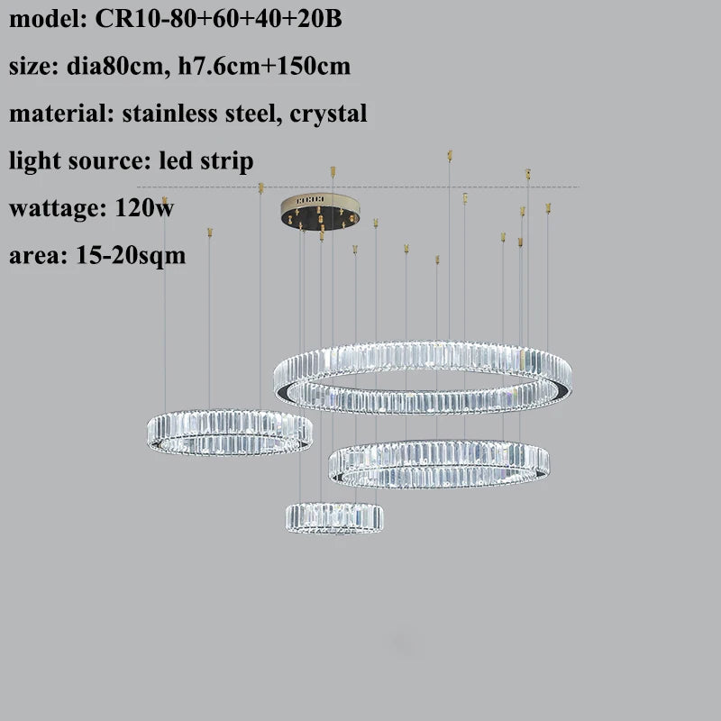 Lustre Althoria — Cristal LED pour Salle à Manger — vue 18