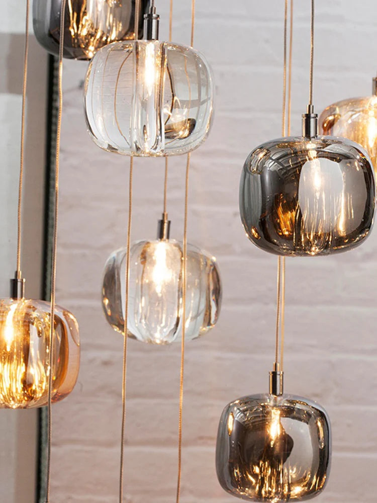 Lustre cristal nordique LED pour salon et grenier – vue 2