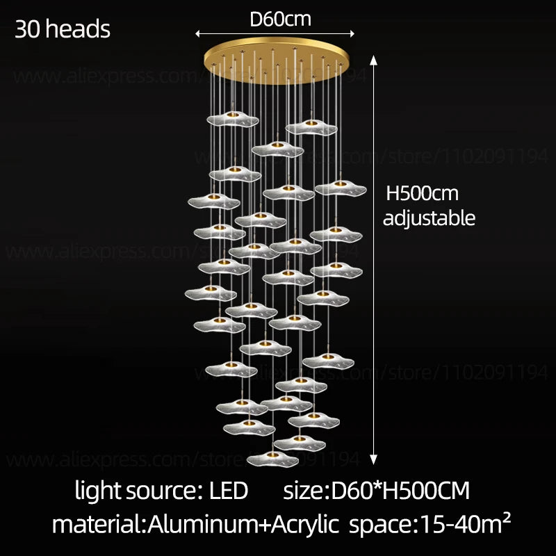 Lustre Isoria — LED pour Escalier — vue 12
