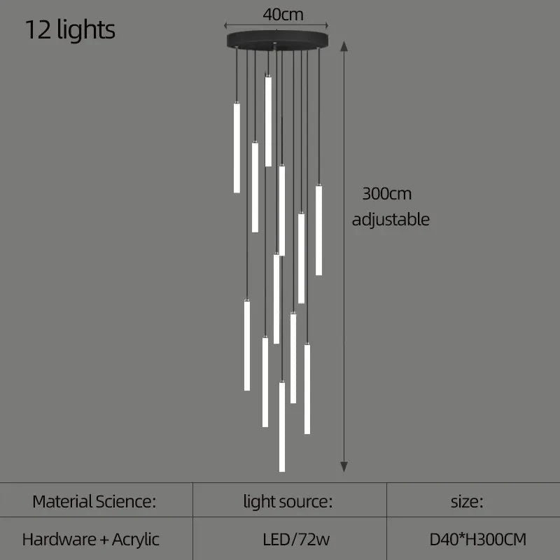 Lustre Elyoria — LED pour Escalier — vue 14