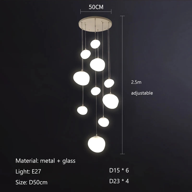 Lustre Althdore — Verre LED pour Escalier — vue 10