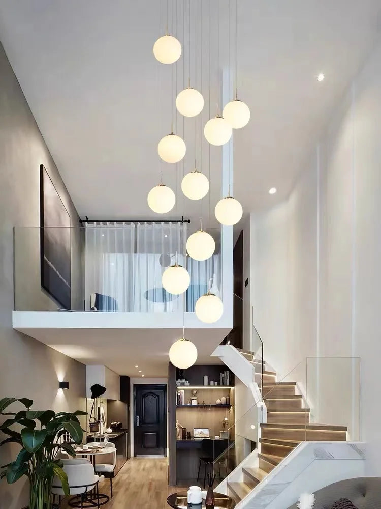 Lustre Adéldore — Verre LED pour Escalier — vue 4