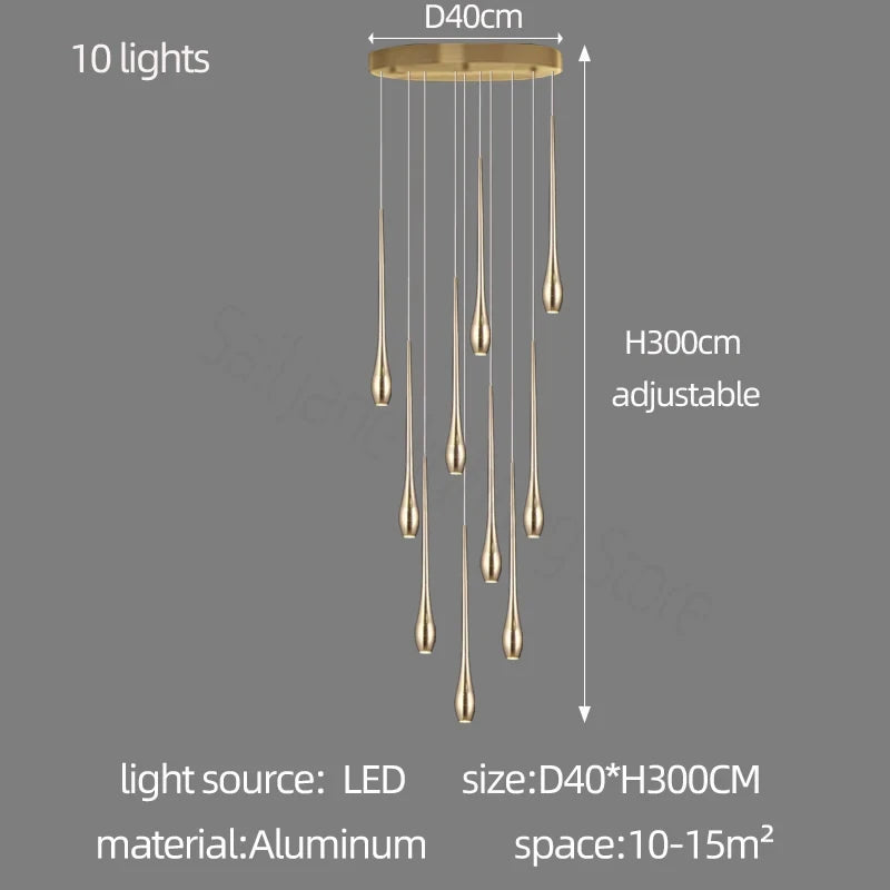 Lustre Ayldore — LED pour Escalier — vue 12