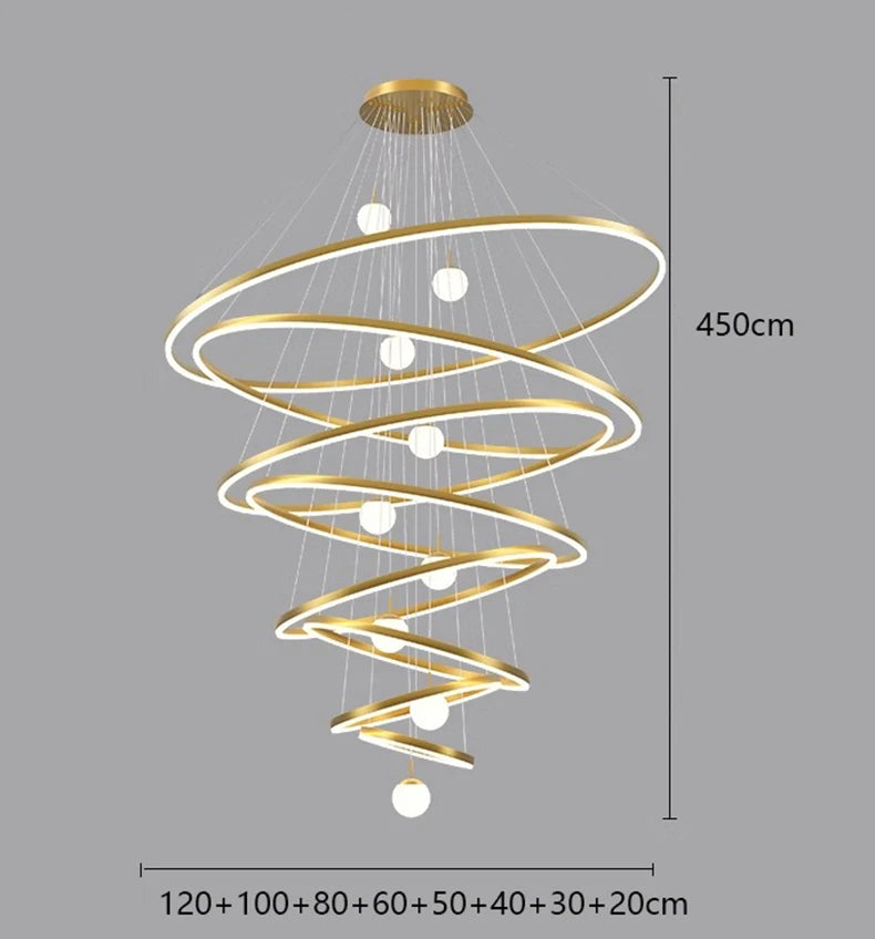 Lustre Néloria — LED pour Escalier — vue 12