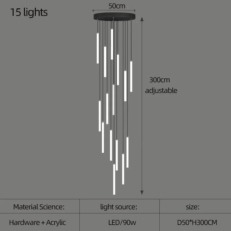 Lustre Orana — LED pour Escalier — vue 8