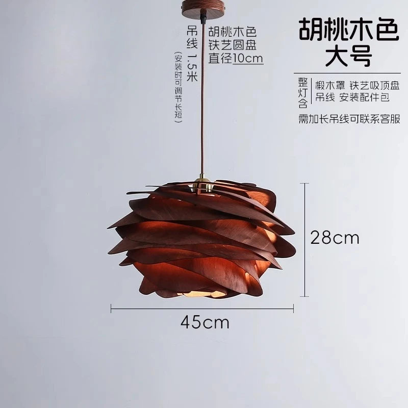 Suspension Oriane Horizon — Bois LED