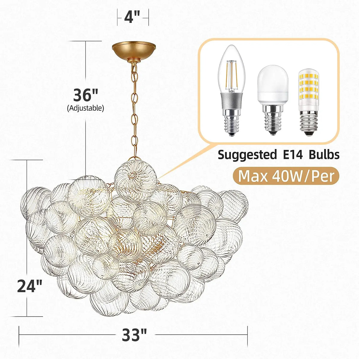Suspension Lysoria — Verre LED pour Salon — vue 5