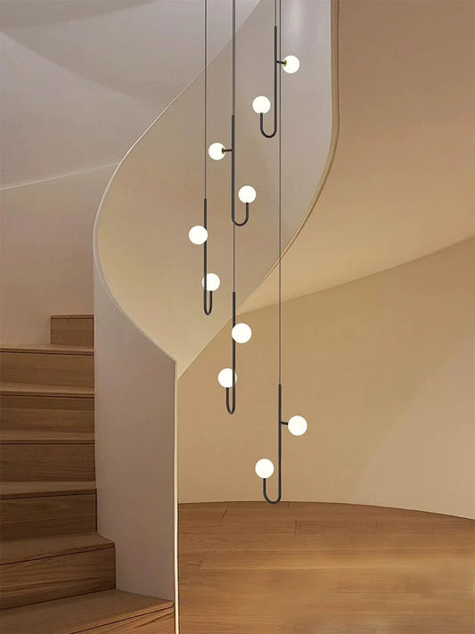 Suspension LED moderne pour escalier et cuisine