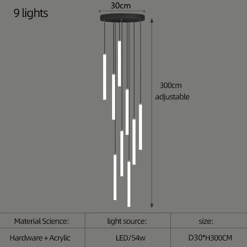 Lustre Nélana — LED pour Escalier — vue 8