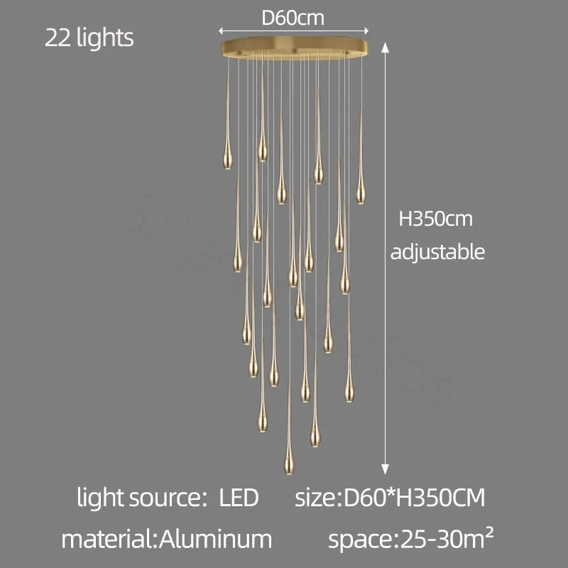 Lustre Ayldore — LED pour Escalier — vue 9