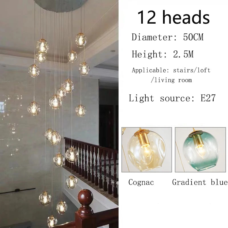 Lustre Cydore — Cristal LED pour Escalier — vue 6