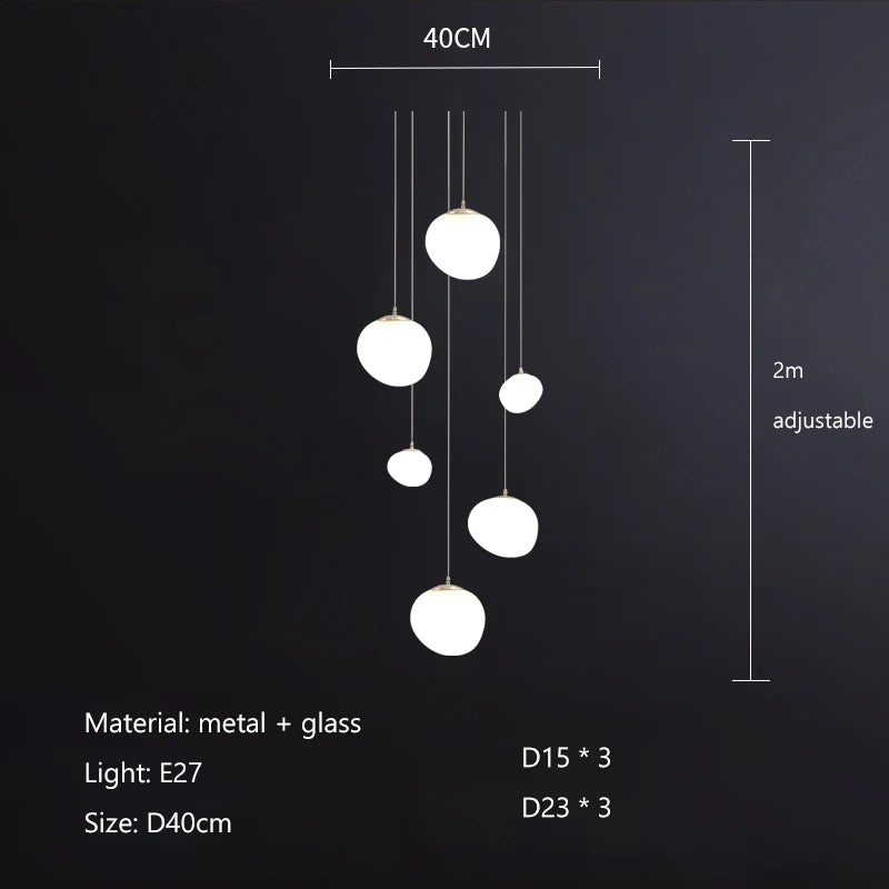 Lustre Althdore — Verre LED pour Escalier — vue 9