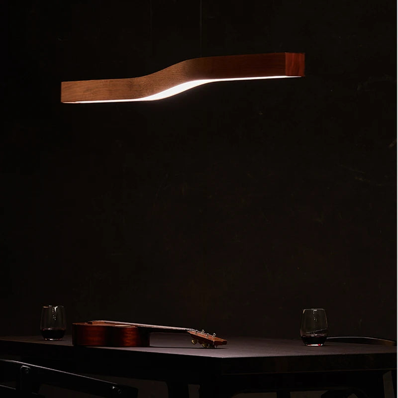 Lustre suspension longue barre Ø120 cm LED dimmable – vue 2
