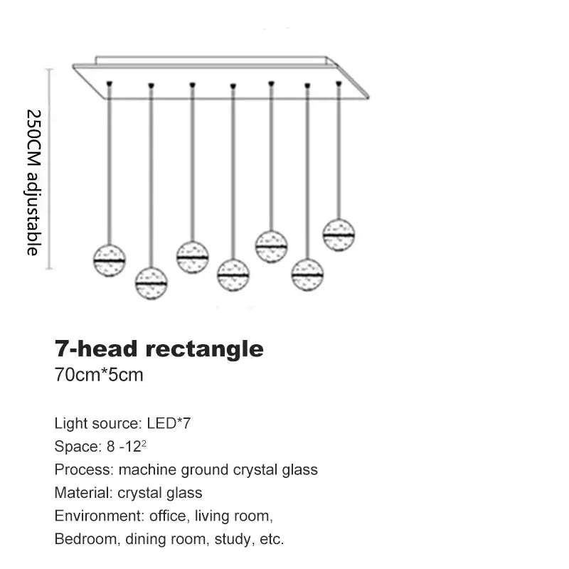 Lustre Lysdore — Cristal LED pour Escalier