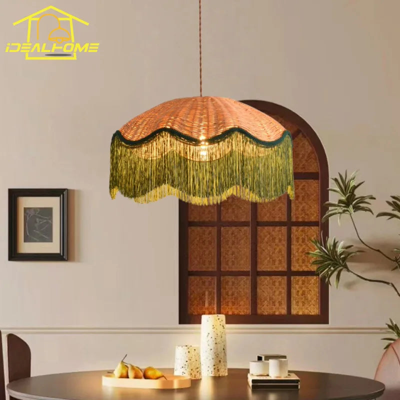 Suspension Loréane Aube — Rotin LED