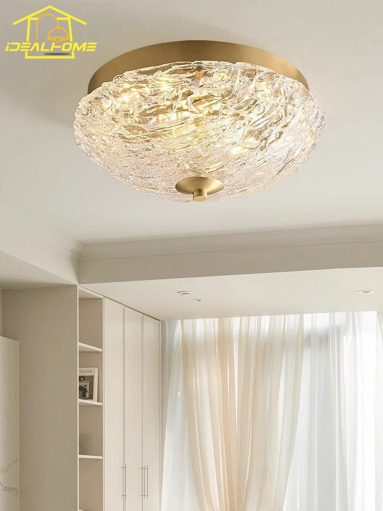 Plafonnier Eléane Velours — Verre LED