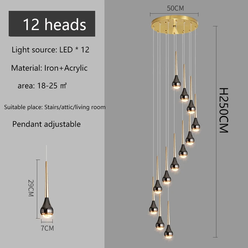 Lustre Caldore — pour Escalier — vue 9