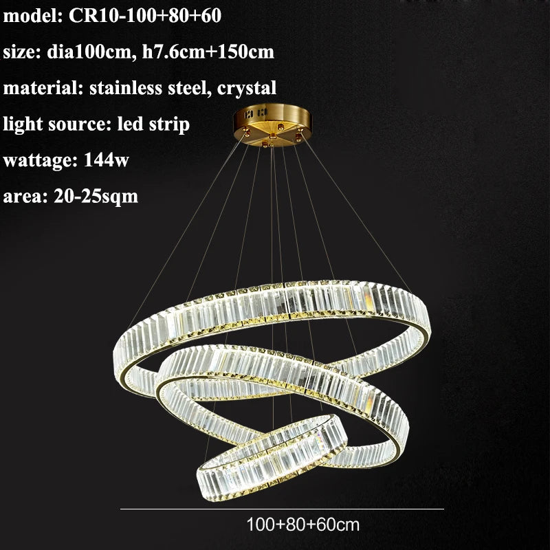 Lustre Althoria — Cristal LED pour Salle à Manger