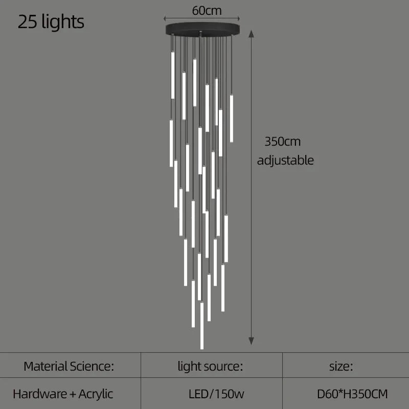 Lustre Orana — LED pour Escalier — vue 10