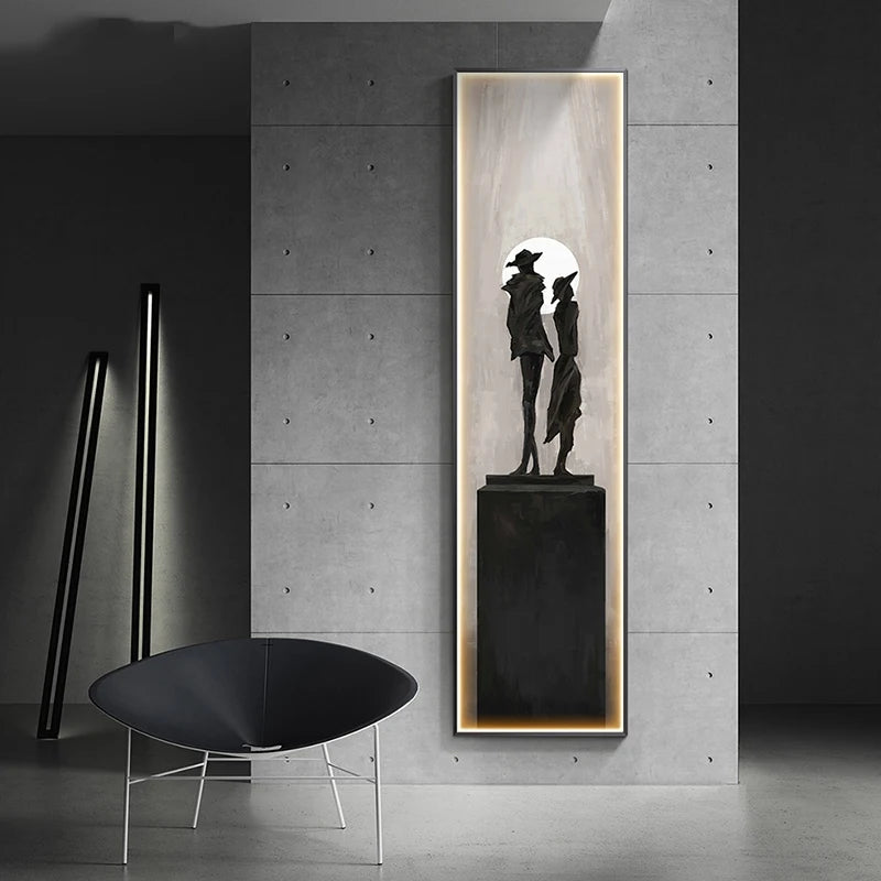 Suspension murale LED art abstrait pour salon et couloir – vue 2