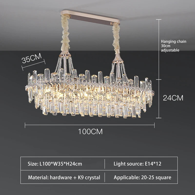 Lustre Avoria — Cristal LED pour Salle à Manger — vue 11