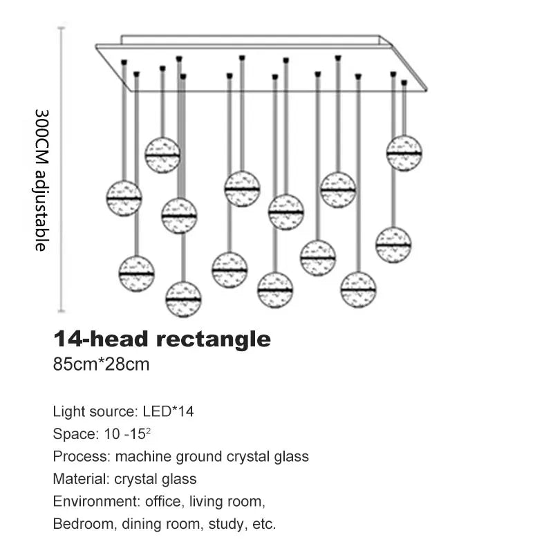 Lustre Lysdore — Cristal LED pour Escalier — vue 20