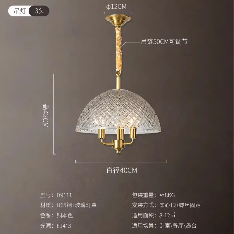 Lustre Lyséa Sillage — Verre LED