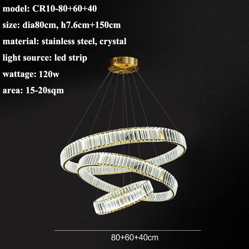 Lustre Althoria — Cristal LED pour Salle à Manger — vue 7