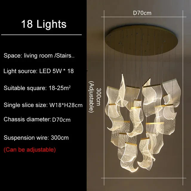 Lustre Séldore — LED pour Escalier — vue 10